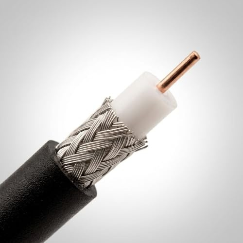 Silex | Cable Coaxial RG58 MIL C17 50 Ohm LSZH | Transmisión RF de bajas pérdidas | Instalaciones interiores y profesionales | Señal estable y máxima seguridad| 100 metros