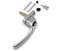 Armis Espag Cranked Window Handle - Right, Satin Chrome, 30mm