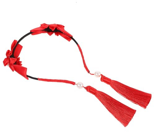 NOLITOY 1Stk Stirnband im Ethno-Stil neujahr haarband Kopfschmuck für faschingszubehör stirnbänder haarschmuck Kopfbedeckungen für Haarzubehör Stoff rot