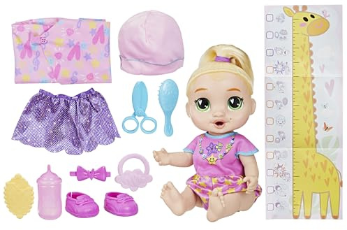 Baby Alive Baby Grows Up Puppe LaLa GooGoo – interaktive sprechende Babypuppe mit Wachstum (25–35 cm), 75+ Geräusche, 6 Meilensteine, Spielzeug für Kinder ab 3 Jahren
