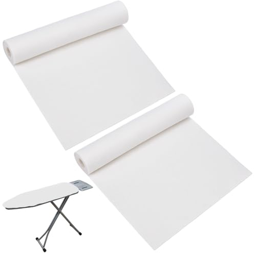 FINGERINSPIRE 2Pcs Roning Board Padding Only, Cut to Desired Sizes, Fitting up to 57x21inch Ironing Boards, Felt Non-Woven Fabric Underlay Pad for Universal Replacement Iron Board Felt Pad