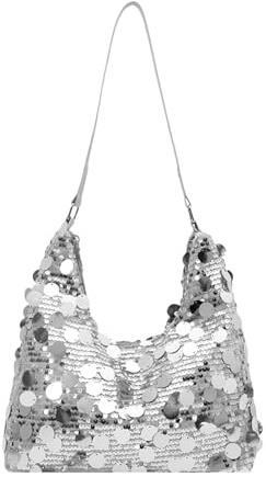 GoPaw Damen Glitzer Tasche, Damen Clutch Glitzer Pailletten, Abend Handtasche mit Reißverschluss Clutch CrossBody Bag Umhängetasche für Prom Hochzeit Party Bankett