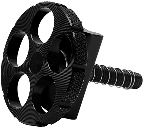 Aluminum Alloy C Buckle for Folding Bicycle, CNC Integrated Hinge Clamp Lever, Round Frame Folding Lock with Smooth Rotation, Lightweight 40g Replacement Part for Bike Riser and (Black)