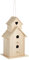 Rayher 6178300 Cage à Oiseaux Saint Tropez nichoir à Oiseaux en Bois Design de Maison « Saint Tropez » à Décorer Cage pour Oiseaux à Poser ou à Suspendre 22 x 19 x 39 cm Beige