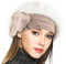 VECRY Damen Wolle Barette Angola Kleid Beanie Schädel Mützen Stricken Winter Hüte, M, Sahne