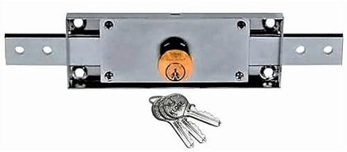 Serrure de Rideaux Métallique KLOSE besser Sortie Droite avec 3 clés solides - Tiges droites
