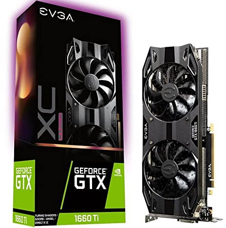 EVGA GeForce GTX 1660 Ti XC Ultra Gaming, 6 GB GDDR6, HDB Fan Graphics Card 06G-P4-1267-KR