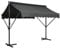 vidaXL Freistehende Markise Standmarkise Gartenmarkise Sonnenschutz Terrassenüberdachung Garten Terrasse Balkon 300x300cm Anthrazit