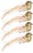 4PCS Artificial Gold Cardinal Birds Clip- Christmas Cardinal Birds Clip for Christmas Tree Ornament Decorations Arts and Crafts 14cm