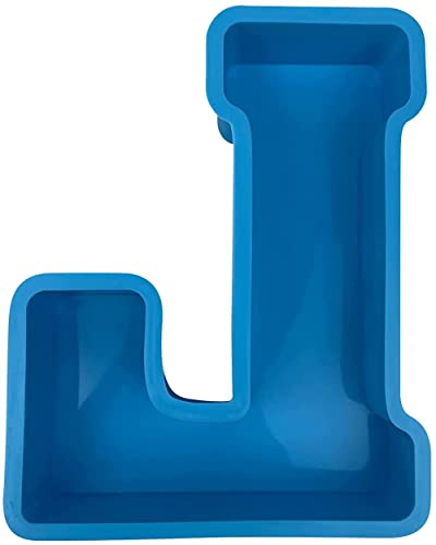 Cmeilau Grand Moule en résine époxy Alphabet - Silicone pour Lettres anglaises, moules de Moulage 3D A à Z décoration la fête d'anniversaire, (LLHG69032)