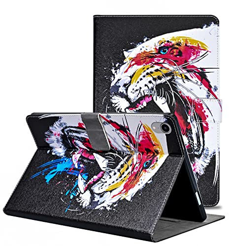Succtopy Coque pour iPad Mini 6 Gen 2021 8.3 - Housse de Protection en PU Cuir avec Support Portefeuille - Étui Tablette Motif Tigre