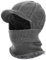 TAGVO Winter Thermal Knitted Balaclava, Visor Beanie Hat, Mask Neck Warmer Snood for Cycling Ski Hiking, Universal Size Grey