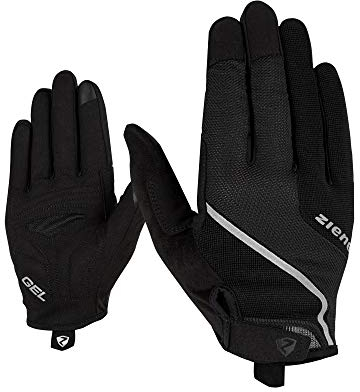 Ziener Herren CLYO Touch Long Fahrrad, Mountainbike, Radsport-Handschuhe | Langfinger mit Touchfunktion - atmungsaktiv/dämpfend, Black, 7,5