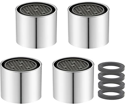 M16/M18/M20/M22 x 4 Stück Belüfter, Wasserhahn-Ersatzteile für Filterdüsen für Spritzwassergeschützt und wassersparend - Innengewinde (M18)