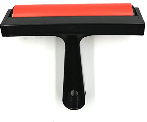 Vaessen Creative Brayer Farbroller 15,2 cm Kunststoff und Gummi Griff - Malerrolle und Plotter Zubehör für Basteln mit (Acryl)Farbe, Schablonieren, Stempeln, Prägen, Gellpress-Platten und Mixed Media