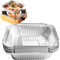 LANGYA 20 vassoi rettangolari in alluminio, 23 x 23 x 4 cm, per friggitrice ad aria, per cuocere, arrostire, congelare e conservare