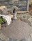 carpet city In-& Outdoor Teppich - Rund 200 cm - für Innen-& Außenbereich - Wetterfest Balkon-Teppich, Terrasse, Flur, Küche - Wohnzimmer-Teppiche - Hochtief/ 3D-Effekt - Raute-Optik in Braun