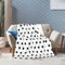 3D Kuscheldecke 180x200 Flanell Fleecedecke Punkte Decke Weiß, Flauschig Mikrofaser Wohndecke Schwarz, für Sofadecke Couchdecke Sofaüberwurf Bettüberwurf
