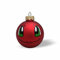 Arkero-G Rote Glumanda-Face Weihnachtskugel 5,7cm - Christbaum-Schmuck - Deko für den Weihnachtsbaum - Glas Kugeln für den Christ-Baum