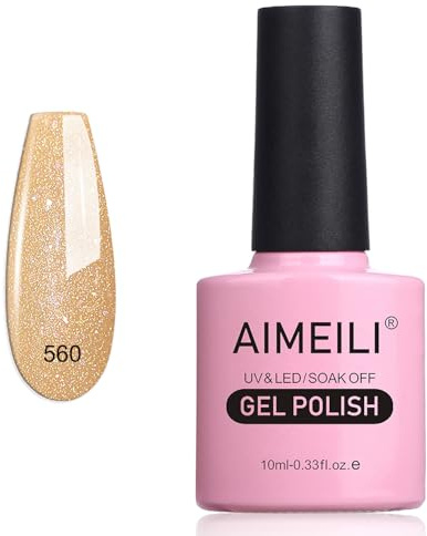 AIMEILI Gel Nail Polish, UV LED Soak Off Nail Art Manicure Pedicure Ideal for Salon Studios & Home Use, Long Lasting & Easy to Apply - (560) 10ml