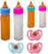 OAAO 7 Piece Bottle Set, Doll Bottle With Nipple, Doll Juice Bottle, Toy Doll Accessories, Baby Role Play Props, Magic Bottle, Children's Birthday Gift