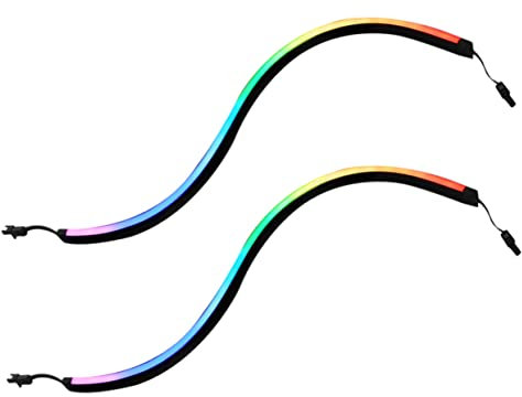 HEMOTON 2pcs Argb Light Strip Computer Chassis Light Flexible Lamp for Gaming Accessories Decoration