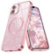 GaoBao iPhone 11 Case Pink Glitter Luxury Shockproof Anti-Slip Magnetic Wireless Charging Compatible Slim Fit Glossy Thermoplastic Polyurethane Phone Case for iPhone 11 6.1