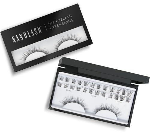 Cluster wimpern zur DIY Wimpernverlängerung zu Hause Nanolash 36 Stück - Wimpern Extension DIY, Wimpern für Wimpernverlängerung DIY, DIY Falsche Wimpern (CLASSY)