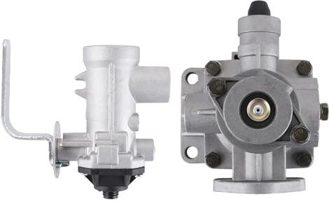 Anhänger Bremsventil, 4 Stufig Bremsregler Zweikreis Anhängerbremsventil Bremskraftregler, Anhänger-Bremsventil aus Metall Silber 9710025700 1518260