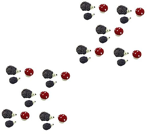 HANABASS 30stücke Miniatur Gartenornament Teiliges Dekorationsset Aus Hochwertigem Harz Für Sukkulenten Und Igel Für Innenräume Gärten Und -projekte Für Kreative Bastelideen Und