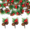 GMMG Künstliche Tannenzweige 20 Stück Künstliche Kiefer Zweige Beerenzweig KünstlichTannenzapfen für Baumschmuck Weihnachtsblumen Kränze Dekoration