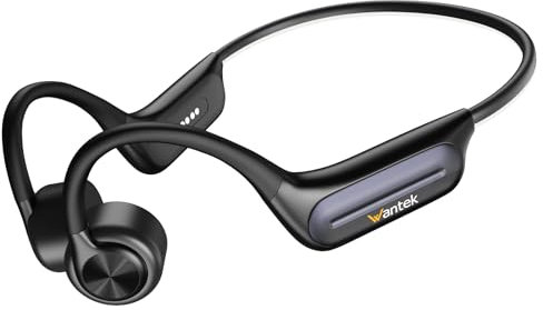Wantek Bone Conduction Headphones Bluetooth 5.3 Wireless Open-Ear Headphones IP68 Waterproof Sweat Resistant Swimming Headphone Built-in 32GB MP3 Player, Secure Fit for Sport, Running, Cycling