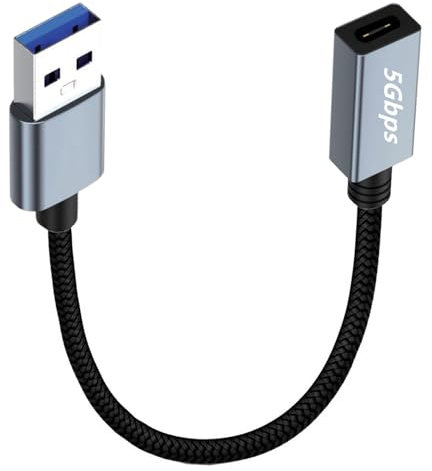 HENANX Double Side 5Gbps Fast Speed Data Transfer And Power Charging Cable USB Converter Cord USB3.0 To Type-C Adapter Cable
