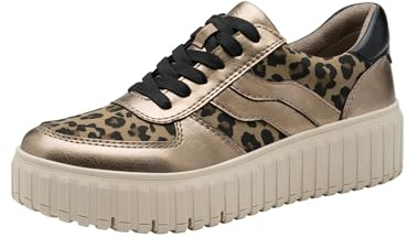 Jana Damen Plateau Sneaker mit Reißverschluss Vegan