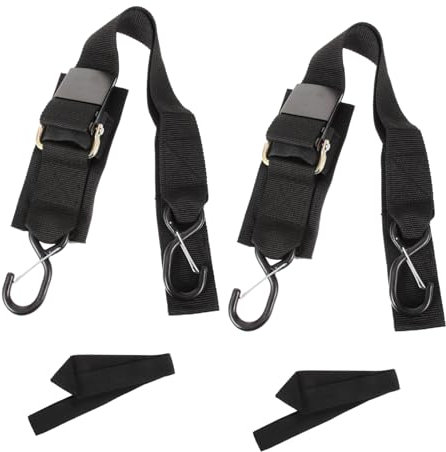 Mipcase 2sets Boat Trailer Tie-down Straps Heavy Duty Ratchet Straps Safety Buckles for Boat Winch Kayak Fixing