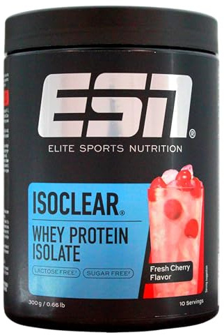 ESN Isoclear Whey Protein Isolate fresh Cherry Flavor Getränkepulver, (1 x 300g)