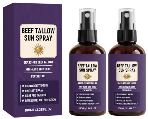 Rindertalg Sonnenspray, LSF30, mineralisch, feiner Nebel, transparent, ohne Weißfilm, korallenfreundlich, 100ml (2)