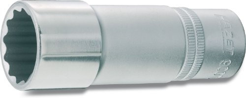 Hazet 900TZ-24 Douille carré creux 12,5 mm/profil traction à 12 pans extérieurs Taille24 longueur 85 mm