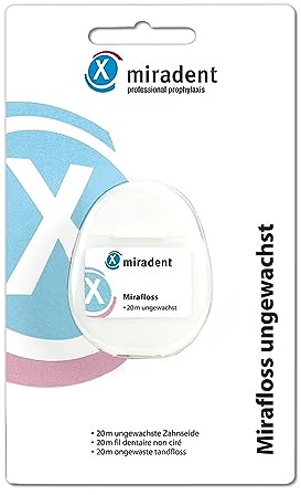 MIRADENT Zahnseide Mirafloss ungewachst 20 m 1 St