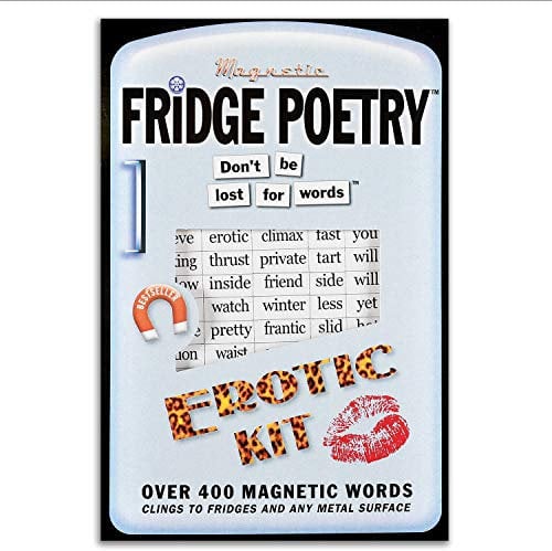 Fridge Poetry - Magnetic Words - Erotic Kit - Rude Words Gift Present Poem Muse Magnet