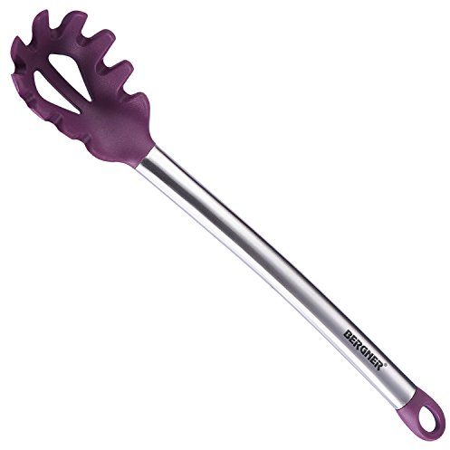 Bergner Flexikitchen Servidor Espagueti, Nylon, Acero Inoxidable, Morado