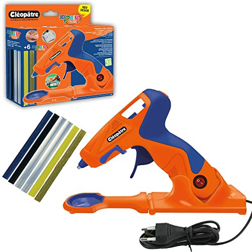 Cléopâtre - POPC4RGP - Cléo'GUN 3D'Paint - Pistolet Peinture 3D Sans Fil + Base de Stabilité + Recharges Peintures