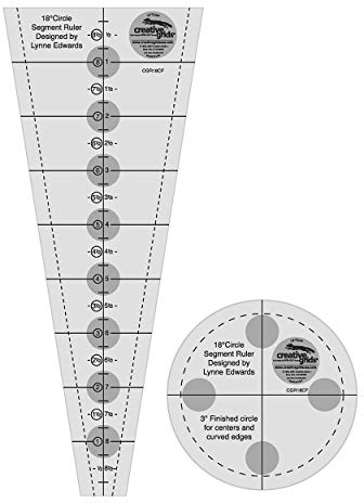 Creative Grids Circle Segment Quilting Ruler 18 Degree Wedge Quilt Ruler by Creative Grids