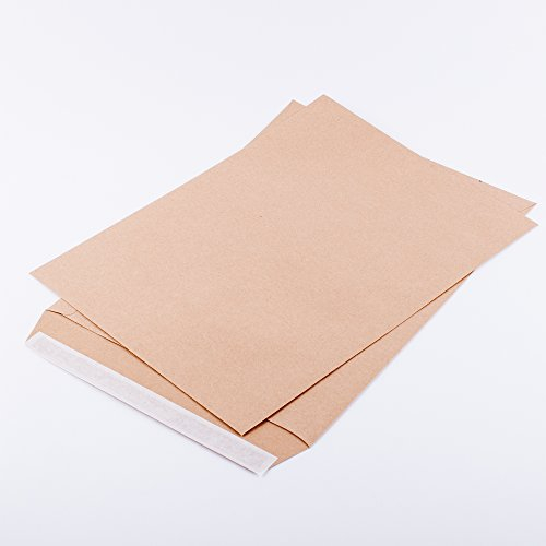 Versandtaschen DIN E4 300 x 400 mm braun 120g/m² ohne Fenster haftklebend (312017) (50)