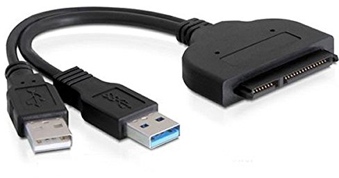 HD USB 3.0 to SATA 22 Pin 2.5 Hard Disk Driver Adapter with USB 2.0 Power Cable