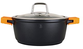 BerlingerHaus BH-1094 Berlinger Haus Topf mit Deckel 20 x 8,9 cm Granit Diamond Line, Gussaluminium