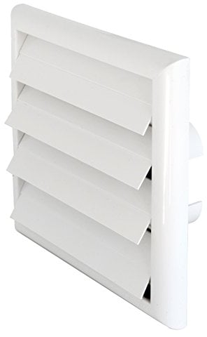 La Ventilazione SU1818B SU1818B-Y Rejilla de superposición de ABS con solapas y gravedad, Color blanco, 180x180 mm