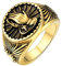 FaithHeart Edelstahl Herren Siegelring 18K Gold Retro Betende Hände Fingerring Partnerring Freundschaftsring für Damen Herren