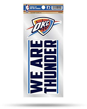 Rico Industries NBA Oklahoma City Thunder Double Up gestanzter 2-teiliger Aufkleberbogen
