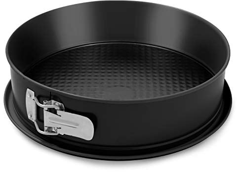 FORMEGOLOSE, molde desmontable con 1 fondo Ø 26 cm, Fondo antigoteo, Acero con revestimiento antiadherente, Negro
